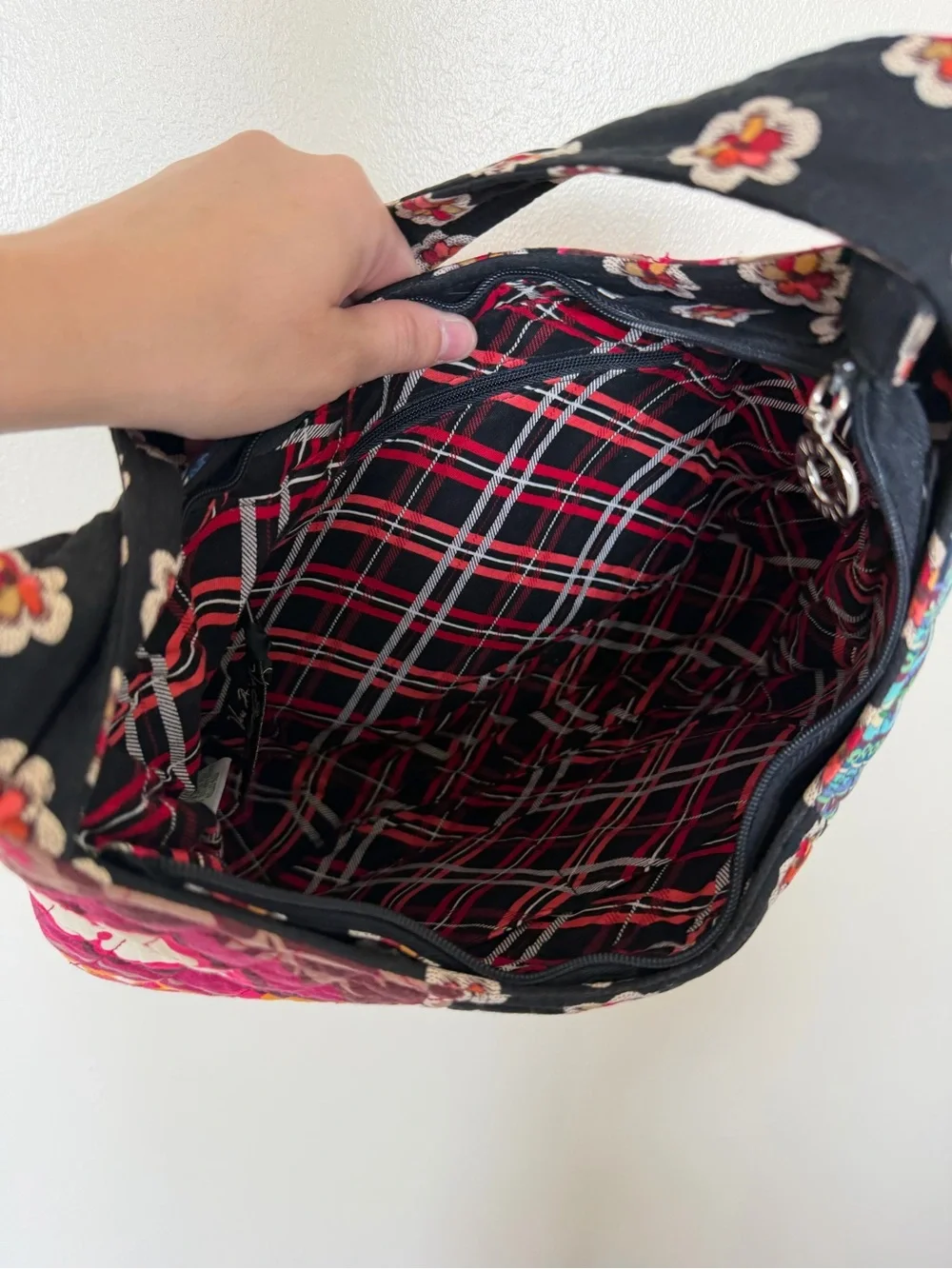 VERA BRADLEY Vintage Retired Pirouette Carnaby Blue Rhapsody Patchwork Hobo Bag